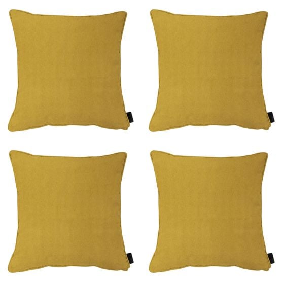 Dekokissen Madison Panama, Senfgelb – 4er-Set