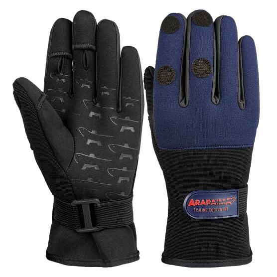 Arapaima Fishing Equipment NavyBlack Neopren Angelhandschuhe