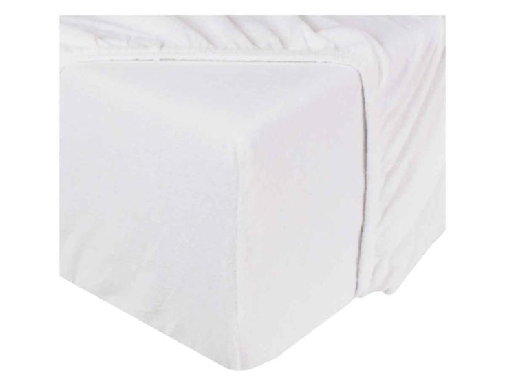 DoubleDry Molton 180 x 200 cm Spannbettlaken - Basic White
