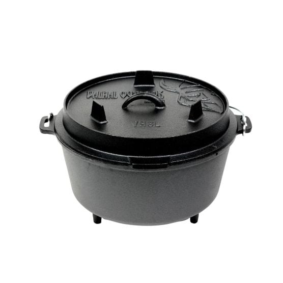 Dutch Oven 8-Liter-Kasserolle aus Gusseisen mit Beinen