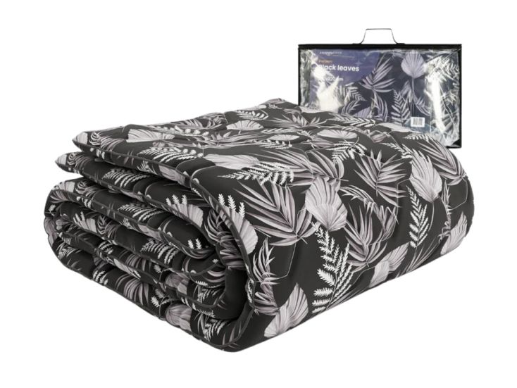 HappyBed Black leaves All year Bettdecke - 140 x 220 cm