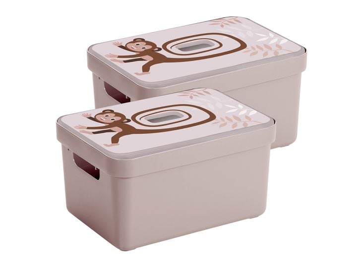 Sunware Sigma home 5 Liter Affe Aufbewahrungsbox - Set von 2
