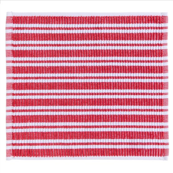 DDDDD Basic Clean 30 x 30 cm 4er-Set gestreifte Spültücher - Red
