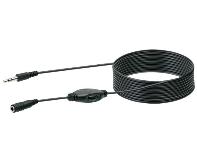 Schwaiger AUDIO Verlängerungskabel 3 meter mit Klinkenstecker 3,5 mm und Lautstärkeregelung