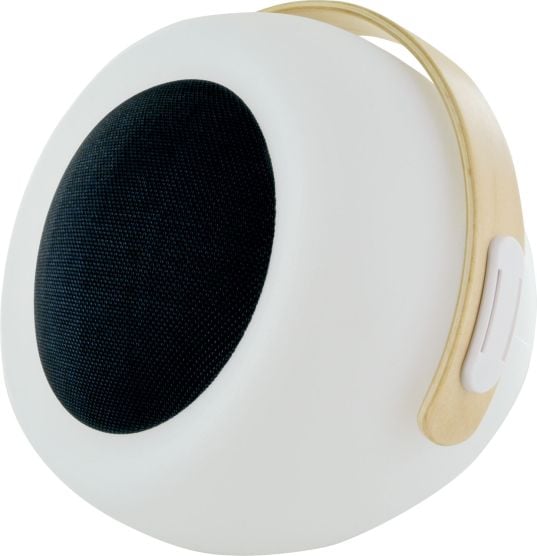 Schwaiger runde LED Tischleuchte mit Bluetooth Lautsprecher