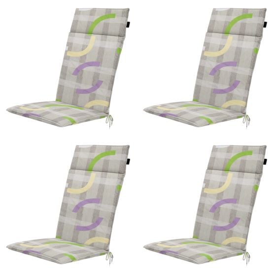 Madison Tess lila Gartenstuhlkissen - 4er-Set