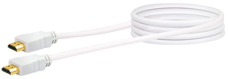 Schwaiger HDM0150 1,5 Meter weißes High Speed HDMI-Kabel mit Ethernet