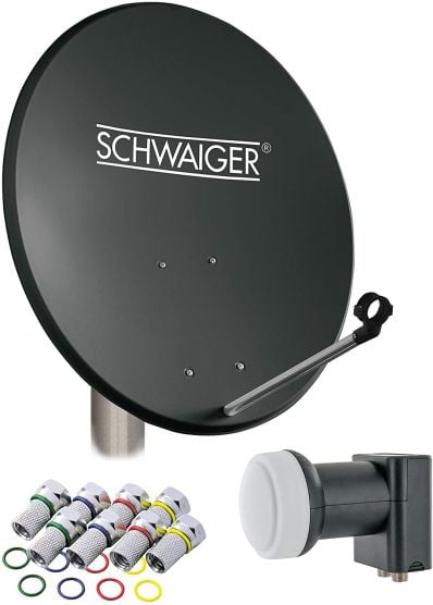 Schwaiger 714487 anthrazit 55 cm Stahl-Spiegel set