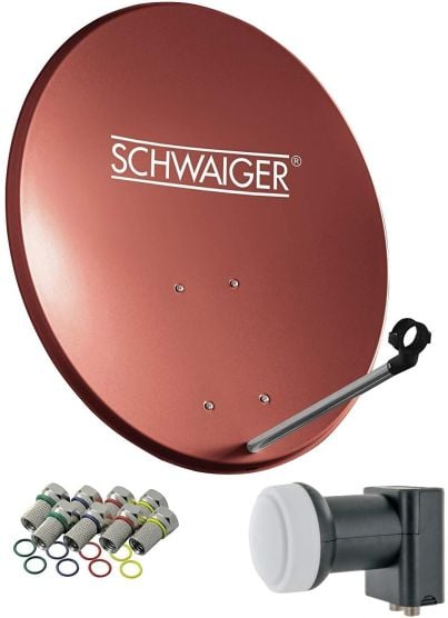 Schwaiger 714494 ziegelroter 55 cm Stahl-Spiegel set