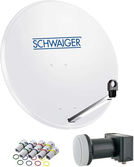 Schwaiger 714500 hellgrauer 80cm Stahl-Spiegel Set