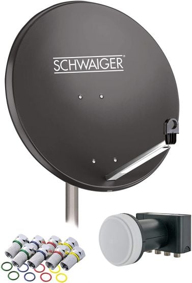 Schwaiger 714517 anthrazit 80 cm Stahl-Spiegel Set