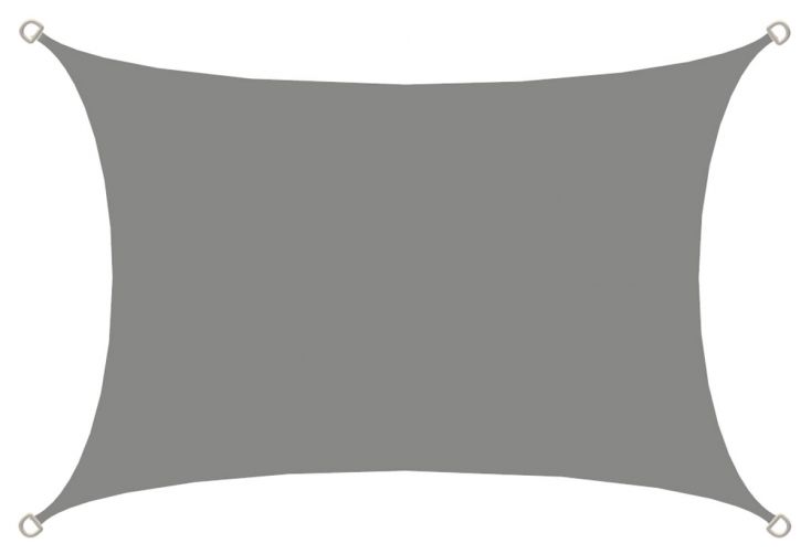 AMANKA 2x3 graues wasserabweisendes Polyester Sonnensegel