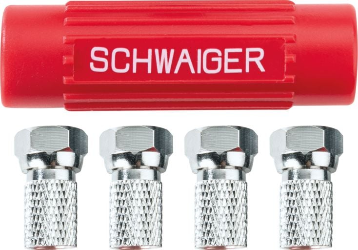 Schwaiger ADH14 satz von 4 F-Stecker mit Aufdrehhilfe