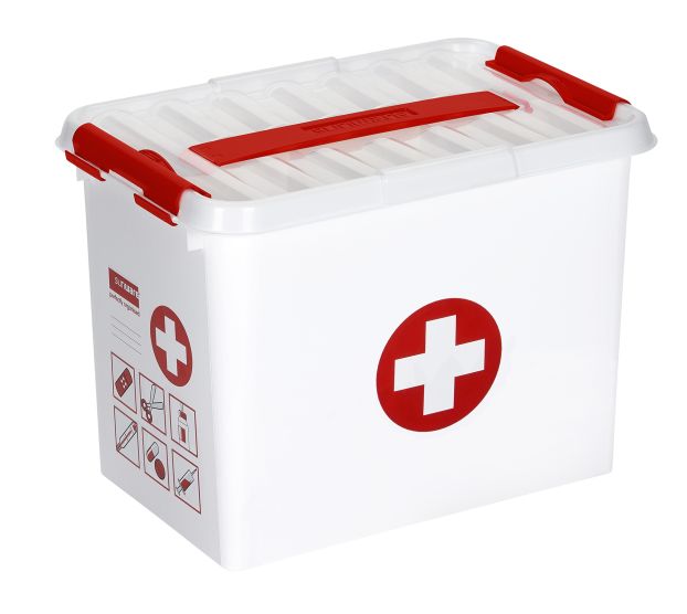 Sunware Q-line 9 Liter Erste-Hilfe Aufbewahrungsbox mit Einsatz
