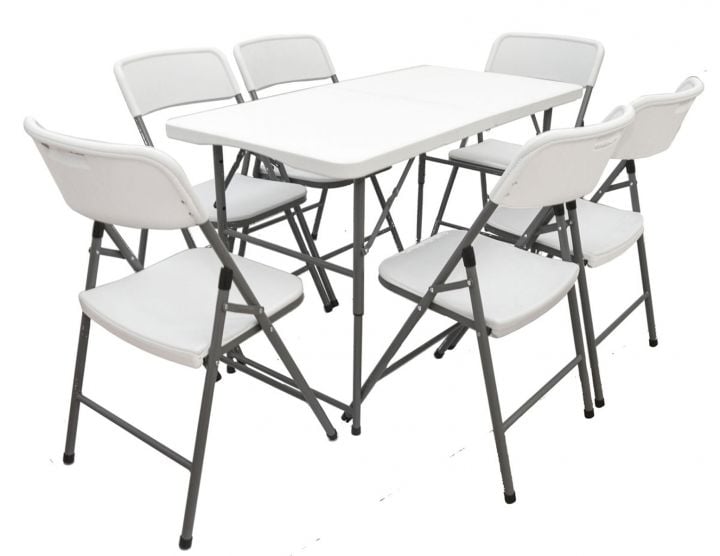 AMANKA 122x60 Gartentisch mit 6 Stühlen
