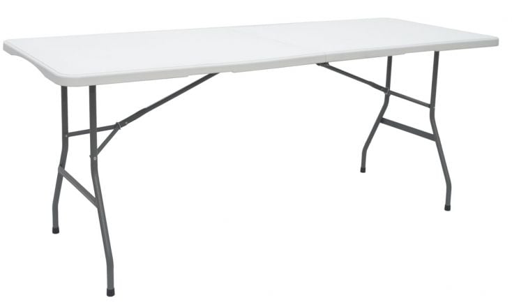 AMANKA 180x70 weißer Gartentisch