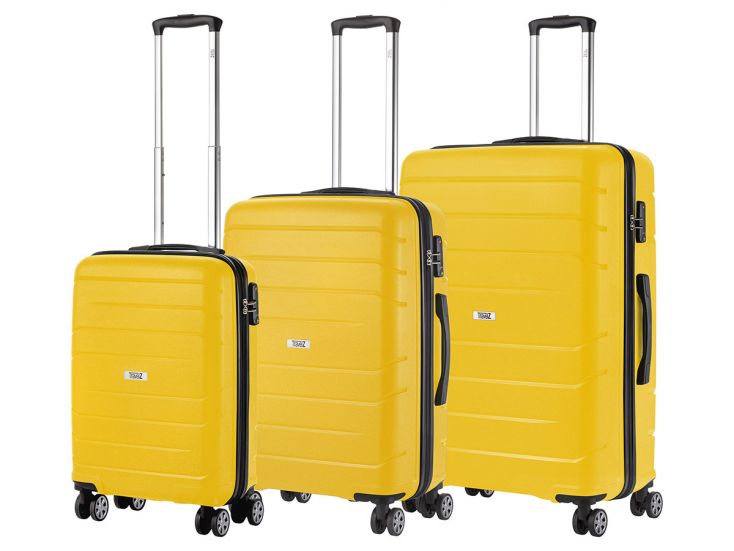 TravelZ Big Bars gelbes 3-teiliges TSA Kofferset