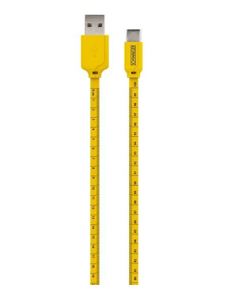 Schwaiger WKC10 1,2 Meter gelbes Type C Ladekabel