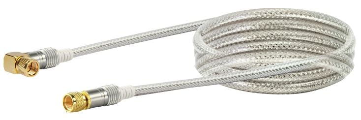 Schwaiger KVCWHD15 1,5 Meter transparent gewinkeltes Satellitenkabel