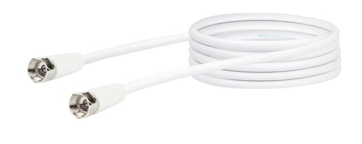 Schwaiger KVC215 052 F-St/F-St 75dB, 1.5m weiß Anschlusskabel