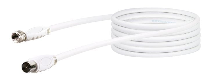 Schwaiger KVCKHQ185 5 Meter weißes SAT-Antennen-Adapterkabel