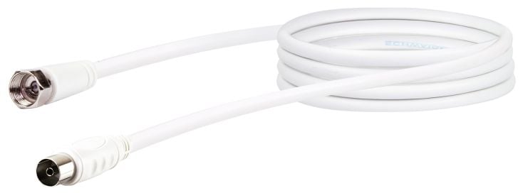 Schwaiger KVCK171 1,5 Meter weißes SAT-Antennen-Adapterkabel
