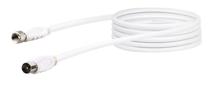 Schwaiger Anschlusskabel F-St/IEC-St 90dB, 3.0m, weiß