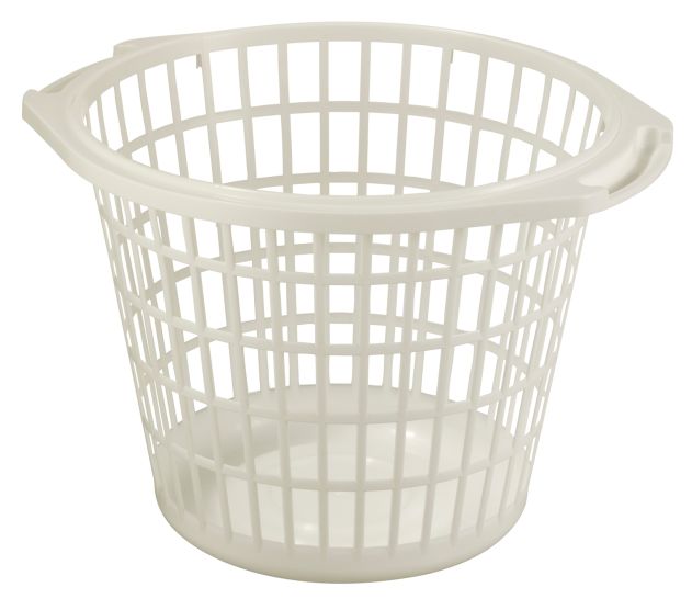Sunware Basic 48 cm runder weißer Wäschekorb