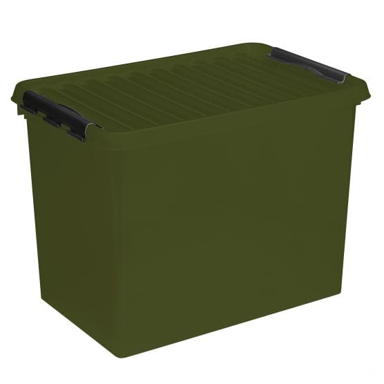 Sunware Q-line recycelt 72 Liter grün schwarze Aufbewahrungsbox