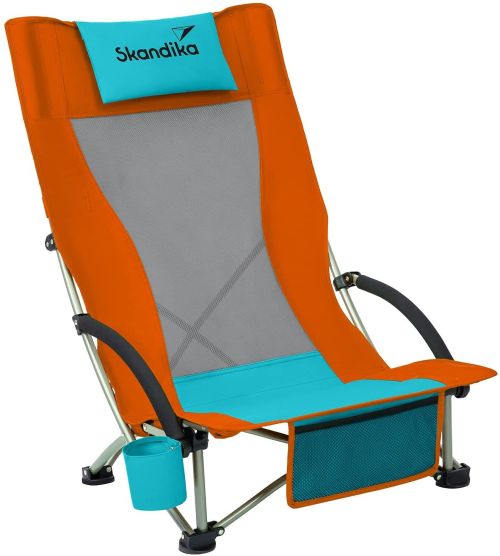 Skandika Beach orangefarbener Klappstuhl