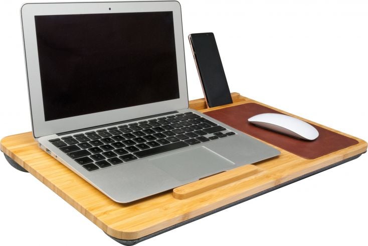 Schwaiger Laptop Knieauflage (bis 15") mit praktischer Smartphone Halterung