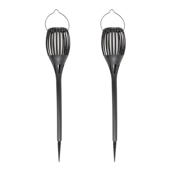 Orange85 Set von 2 58 cm 3-in-1 Solar-Gartenleuchte