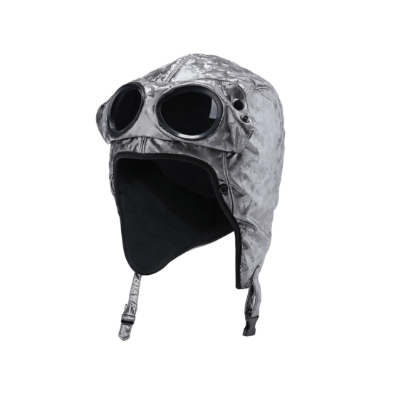Action Fox Goggles silberne Mütze mit Sonnenbrille