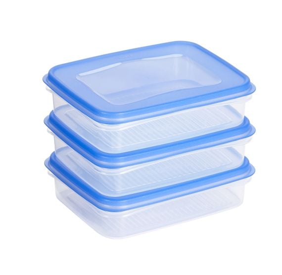 Sunware Club Cuisine 0,7 Liter Transparentes blaues Tiefkühldose-Set