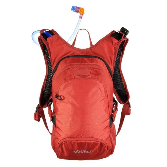 Source Fuse 3 + 9 orange roter Rucksack mit Trinksystem