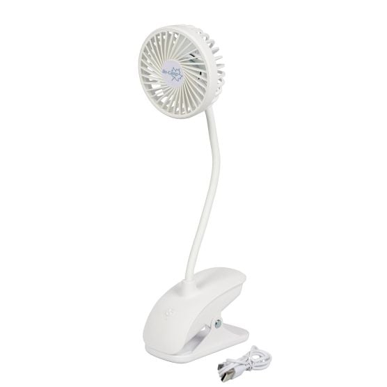 Bo-Camp Flex weißer Tischventilator mit Klemme