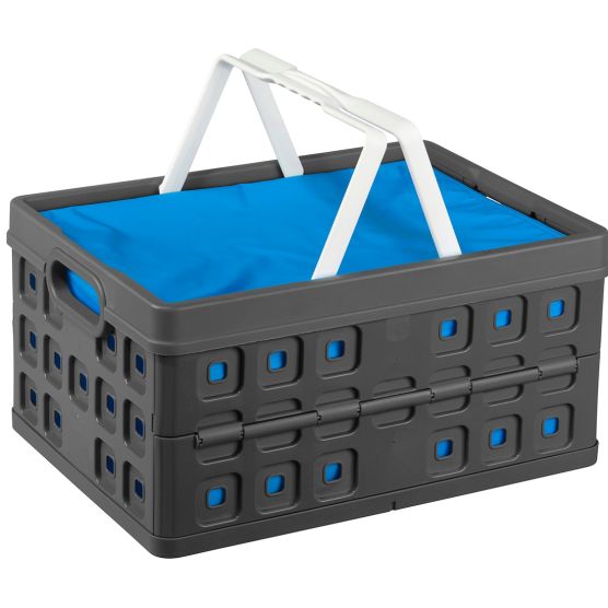 Sunware Square 32L Klappbox mit Griff und Kühltasche - Anthracite