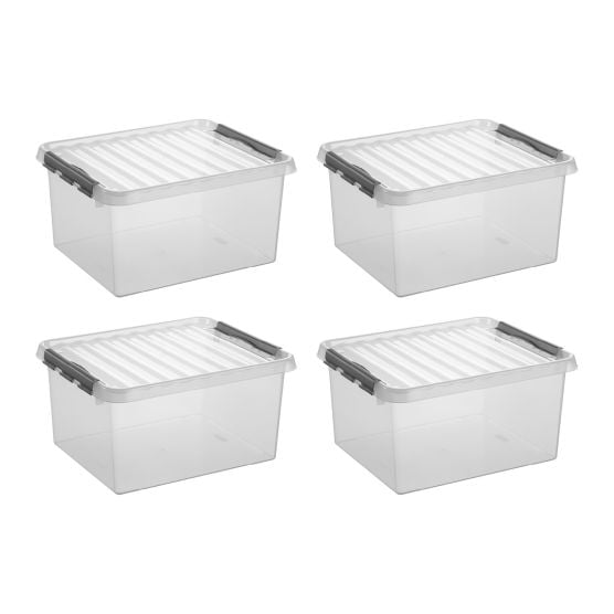 Sunware Q-line 36 Liter 4er-Set Aufbewahrungsboxen