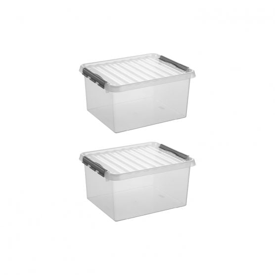 Sunware Q-line 36 Liter 2er-Set Aufbewahrungsboxen