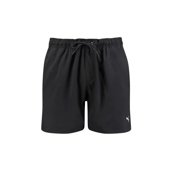 Puma mittellange schwarze Badehose