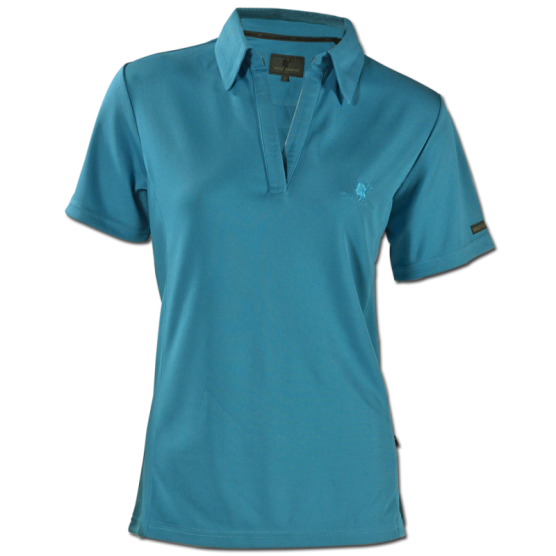Wolf Camper blaues Damen Poloshirt