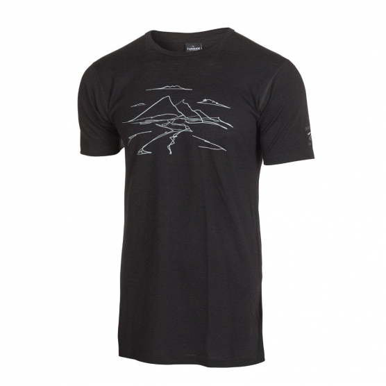 Ivanhoe Agaton Mountain schwarzes Herren T-Shirt