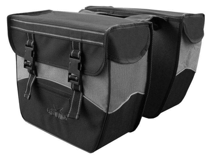 Greenlands Hardbox schwarz weiße doppelte Fahrradtasche