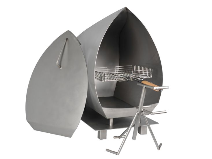 Magma rostfrei stahl Gartenkamin grill-set