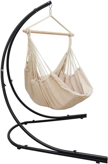 AMANKA XXL Hängesessel mit Gestell - Beige