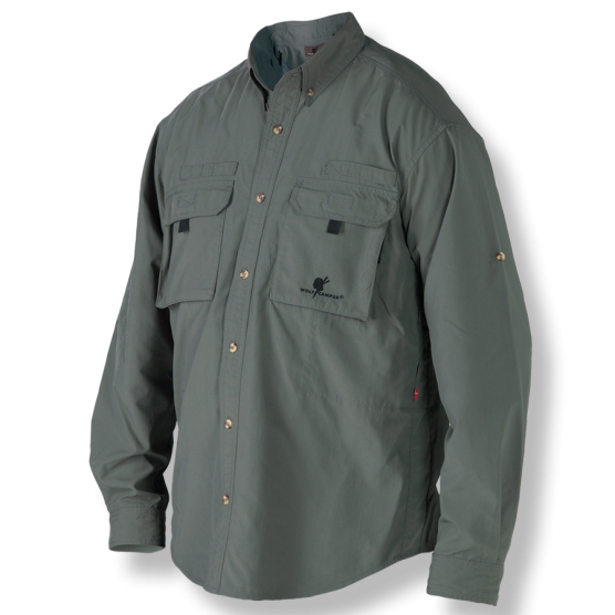 Wolf Camper Explorer Olive Green Herrenhemd