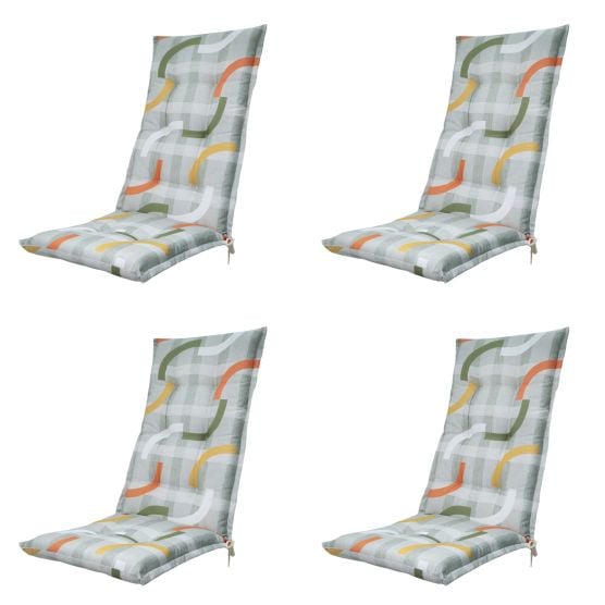 Madison Tess orange Gartenstuhlkissen - 4er-Set
