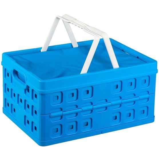 Sunware Square 32 Liter Klappbox mit Griff und Kühltasche - Blue