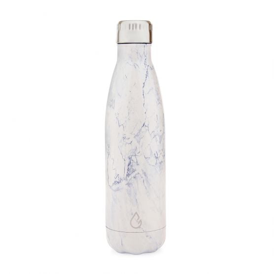 Wattamula Design Öko Edelstahl White Marble 500-ml-Wasserflasche