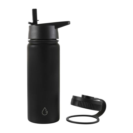 Wattamula PRO Öko Edelstahl 530-ml-Wasserflasche mit extra Sportverschluss